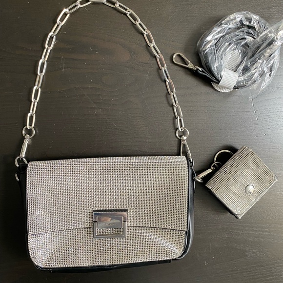 Aldo bag cristals bling diamonds shoulder plain - Picture 1 of 3